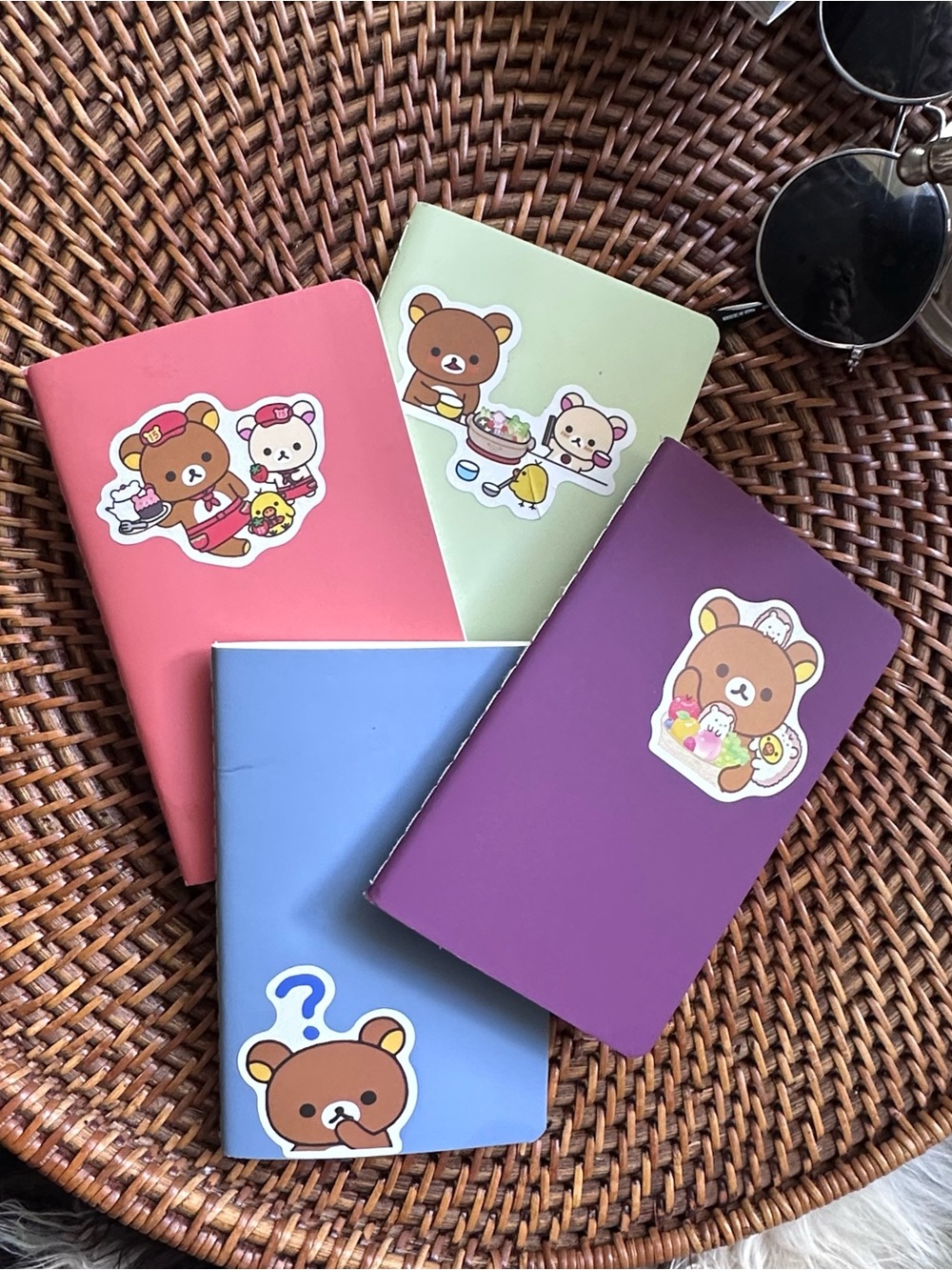 Rilakkuma Pocket Notebooks - Assorted 4 Count Pastel Colors